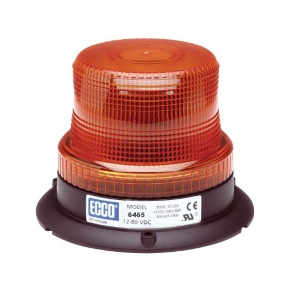 Ecco Safety Group LED BEACON: LOW PROFILE, 12-80VDC, PULSE8 FLASH, MAGNET MOUNT, AMBER 6465A-MG